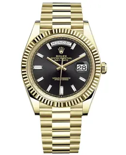 Rolex Day-Date 40 m228238-0004: Authentic Men's Watch in Yellow Gold with Black Diamond Dial