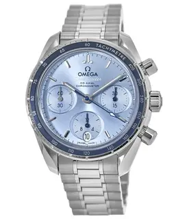 Omega Speedmaster Co-Axial Chronograph 38mm Ice Blue Dial Steel Unisex Watch 324.30.38.50.03.001