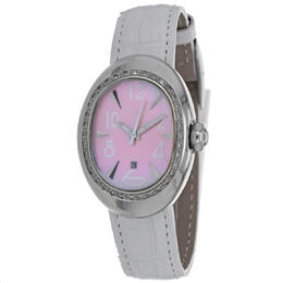 Locman Nuovo Quartz Ladies Watch with Mother of Pearl Dial and White Leather Strap (Art.-Nr. 028MOPPKD/WH)