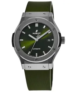 Hublot Classic Fusion Automatic Green Dial Rubber Strap Men's Watch 542.nx.8970.rx