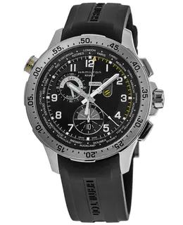 Brand New Authentic Hamilton Khaki Aviation Worldtimer Chrono Quartz Men's Watch Model H76714335