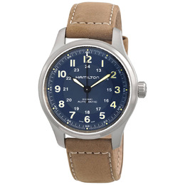 H70545540 Hamilton Khaki Field Mens Automatic Blue Dial Watch