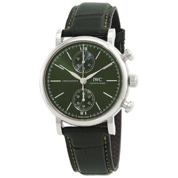 IWC Portofino Chronograph 39 Automatic Green Dial Mens Watch iw391405