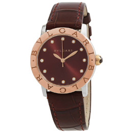 Bulgari Automatic Diamond Red Dial Watch bbl33c11spglc1112