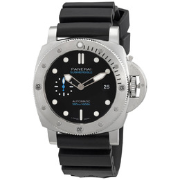 Panerai Submersible QuarantaQuattro 44mm Automatic Black Dial Mens Watch pam01229