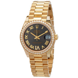 Rolex Datejust 31 Yellow Gold Diamond Grey Dial Ladies Watch, Item: 278288RRDP