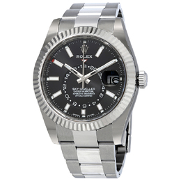 Rolex Sky Dweller GMT Automatic Mens Watch, Black Dial Ref 326934BKSO