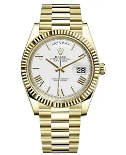 Authentic Rolex Day-Date 40 White Dial Men's Watch Model M228238-0042