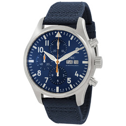 IWC Pilot Chronograph Automatic Blue Dial Mens Watch IW377729