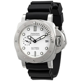 Panerai Submersible Bianco Automatic White Dial Mens Watch pam02223