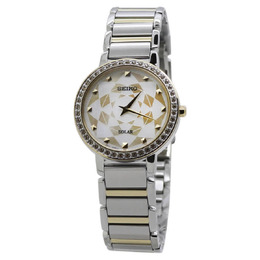 Seiko Crystal Silver Gold Dial Ladies Watch sup454p1