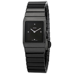 Rado Ladies Watch R21702702 - Black Dial, Ceramic Case & Bracelet