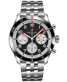 Breitling Classic Avi Chronograph Y233801A1B1A1 - Men's Steel Mosquito Black Dial Watch