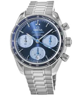 Omega Speedmaster Co-Axial Chronograph Blue Dial Orbis Steel Unisex Watch Model: 324.30.38.50.03.002