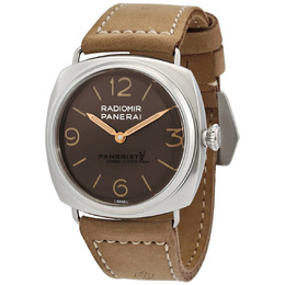 Panerai Radiomir Venti Hand Wind Brown Dial Mens Watch pam02020