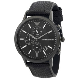 Emporio Armani Renato Chronograph Quartz Black Dial Mens Watch ar11457