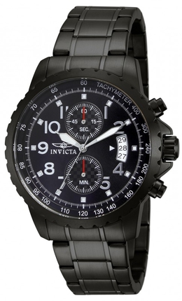 Invicta Specialty Chronograph Black Dial Ion-plated Mens Watch 13787