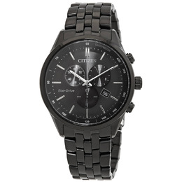 Citizen Eco-Drive Chronograph Black Dial Mens Watch AT2145-86E