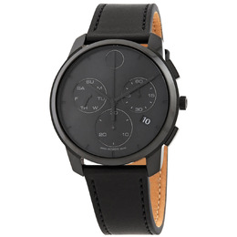 Movado Bold Thin Chronograph Quartz Black Dial Mens Watch 3600835