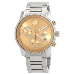 Movado Bold Verso Chronograph Quartz Gold Dial Mens Watch 3600907