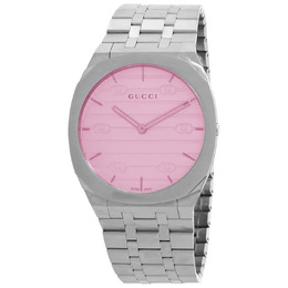 Gucci 25H Quartz Pink Dial Ladies Watch ya163410