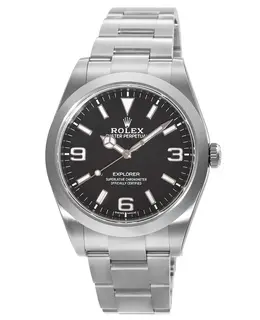 Rolex Explorer Oyster Perpetual Black Dial Steel Men's Watch M214270-00