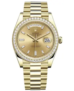 New Authentic Rolex Day-Date 40 in Yellow Gold, Model M228348RBR-0002