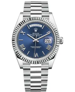 Authentic New Rolex Day-Date 40 in Platinum with Blue Dial Model M228236