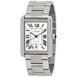 Pre-owned Cartier Tank Solo XL Automatic Silver Dial Mens Watch W5200028