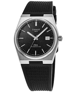 Tissot PRX Powermatic 80 - Black Dial Rubber Strap Men's Watch Model T137.407.17.051.00