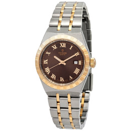 Tudor Royal Brown Dial Two-toned Ladies Watch M28303-0008
