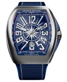 Brand New Franck Muller Vanguard Yachting Blue Dial Fabric Strap Men's Watch Model V 41 SC DT YACHT (BL) AC