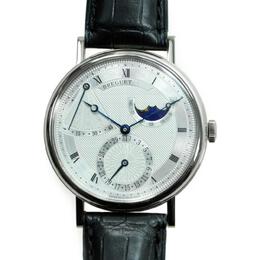 Breguet Classique Power Reserve Silver Dial Automatic White Gold Mens Watch 7137bb/11/9v6