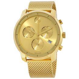 Movado Chronograph Gold Dial Mens Watch 3600372