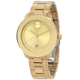 Movado Bold Verso Quartz Gold Dial Ladies Watch Model 3600871