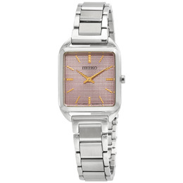 Seiko Essentials Quartz Pink Dial Ladies Watch swr077