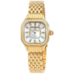 Michele Meggie Quartz Diamond Mother of Pearl Dial Ladies Watch mww33b000003