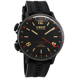 U-boat Lefty Capsoil Doppiotempo Quartz Black Dial Men's Watch 8841
