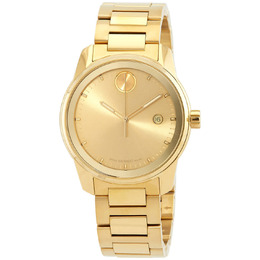 Movado Verso Quartz Gold Dial Mens Watch Model 3600861
