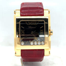 Pre-owned Chopard Happy Sport Square Quartz Black Dial Mens Watch 28/73670