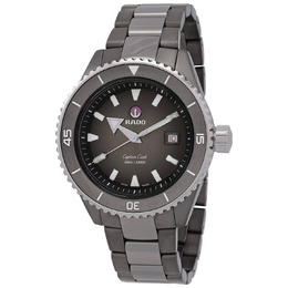 Rado Captain Cook Grey Dial Mens Automatic High-Tech Ceramic Diver Watch Model R32144102