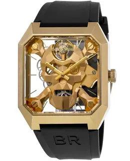 Bell & Ross BR 01 Cyber Skull Limited Edition Bronze Rubber Strap Men's Watch - br01-csk-br/srb
