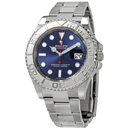 Pre-owned Rolex Yacht-Master 40 Automatic Blue Dial Mens Watch m126622-00