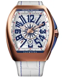 Brand New Authentic Franck Muller Vanguard Yachting White Dial Rose Gold Automatic Mens Watch Model V45SCYACHT5NW
