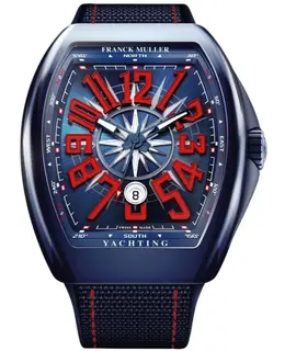 Franck Muller Vanguard Yachting Blue Dial Fabric Strap Men's Watch - Model V45SCYACHTCRBLBLR