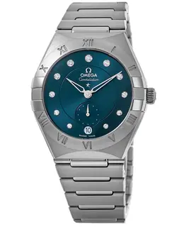 Omega Constellation Star 27mm Blue Diamond Dial Stainless Steel Women's Watch 131.10.34.20.53.001