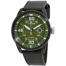 Citizen Avion Eco-Drive Green Dial Mens Watch aw1735-03x