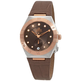 Omega Constellation Automatic Chronometer Diamond Brown Dial Ladies Watch 131.23.34.20.63.001