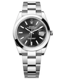 Rolex Datejust 41 MM Men's Stainless Steel Black Dial Watch Model M126300-0011