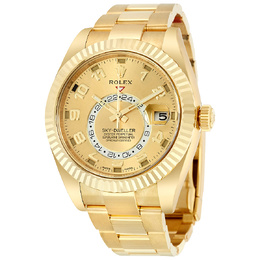 Pre-Owned Rolex Sky Dweller 326938CAO Champagne Dial Yellow Gold Mens Automatic Watch